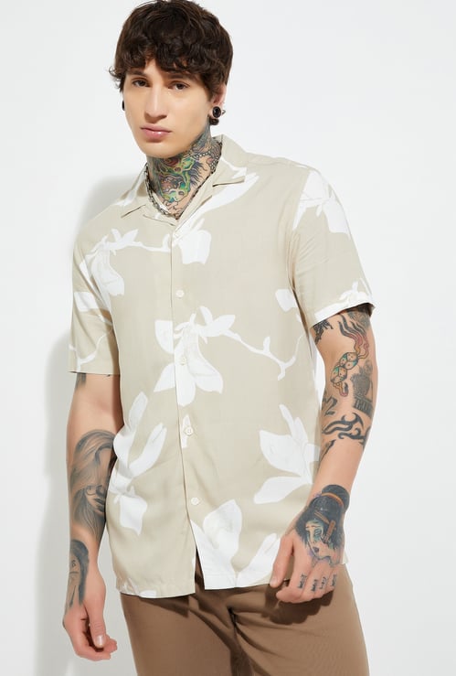 URB_N Men Floral Print Regular Fit Shirt