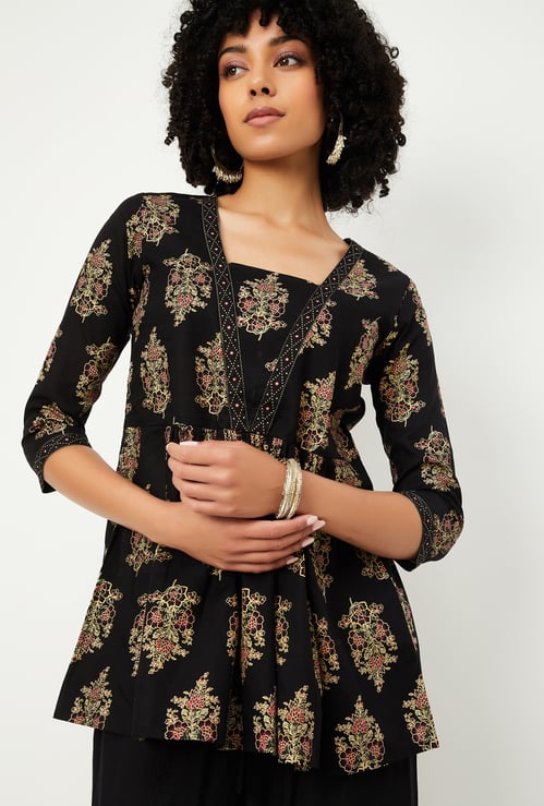 Women Embroidered A-line Tunic