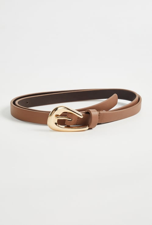 Women Solid Slim Belt