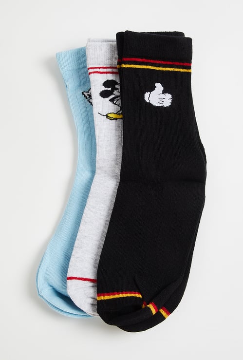 Women Mickey Crew Length Socks - Pack of 3