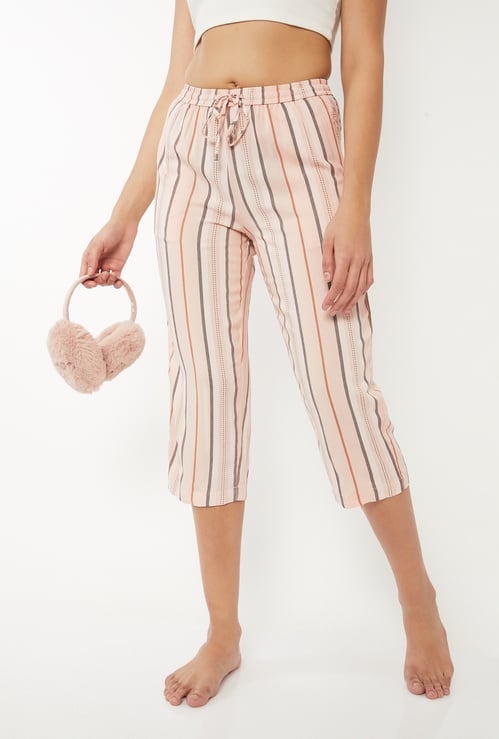Women Striped Capri