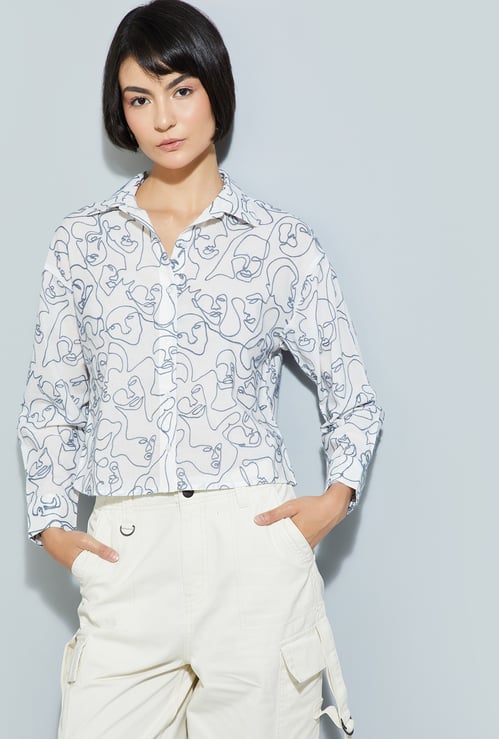 ALAYA F x URB_N Women Embroidered Crop Shirt