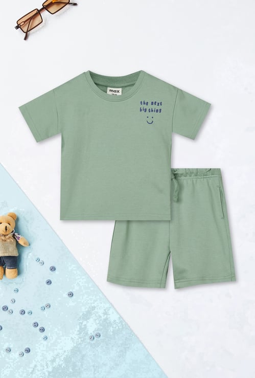 Boys Printed Shorts Set