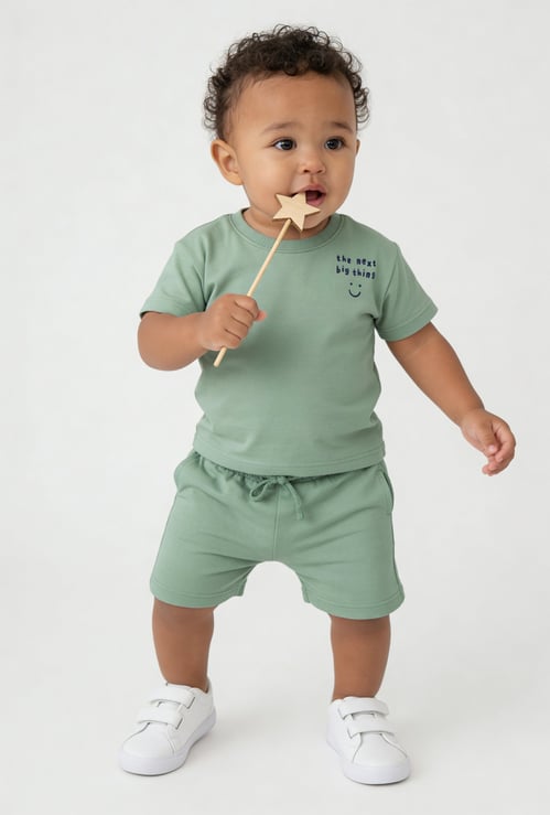 Boys Printed Shorts Set