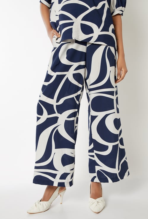 Women Printed Wide Leg Trousers