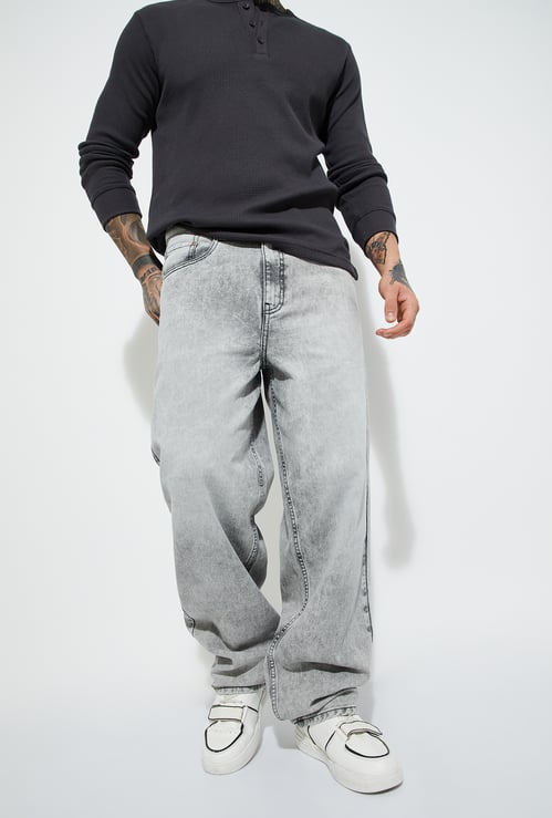 URB_N Men Washed Loose Fit Jeans