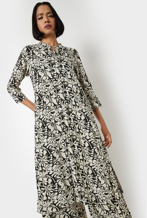 Women Floral Print Straight Kurta Set