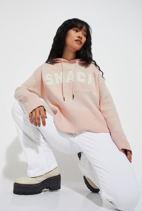 URB_N Women Printed Hooded Sweatshirt