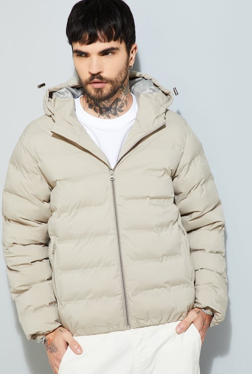 URB_N Men Puffer Hooded Jacket