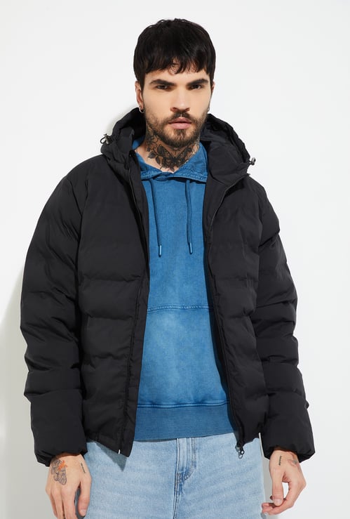 URB_N Men Puffer Hooded Jacket