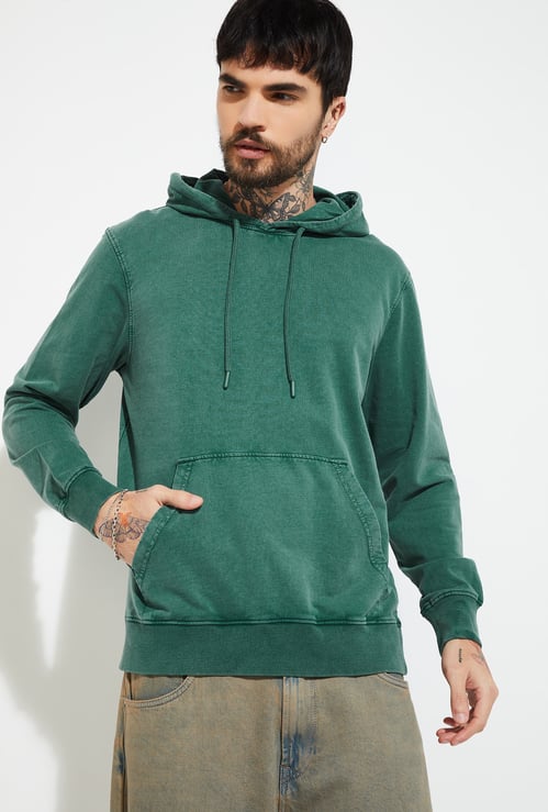 URB_N Men Solid Hooded Sweatshirt