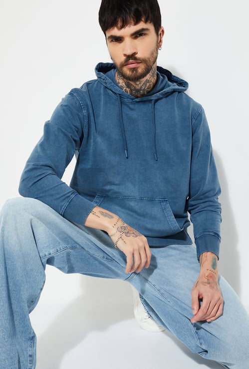 URB_N Men Washed Hooded Sweatshirt