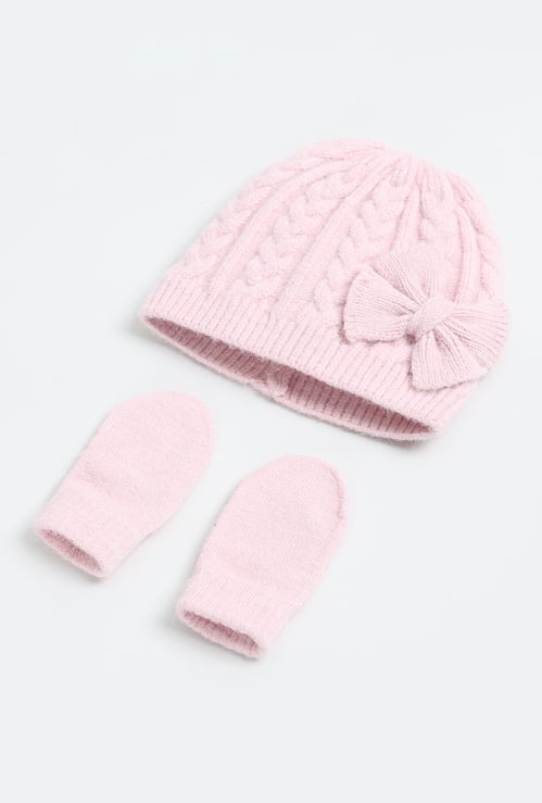 Kids Knit Beanie with Mittens