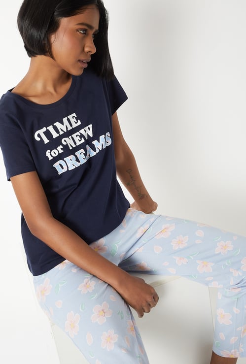 Women Printed PJ Set