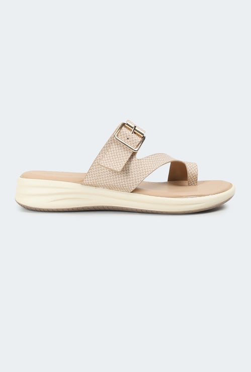 Women Textured One-Toe Flats