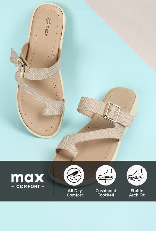 Women Textured One-Toe Flats