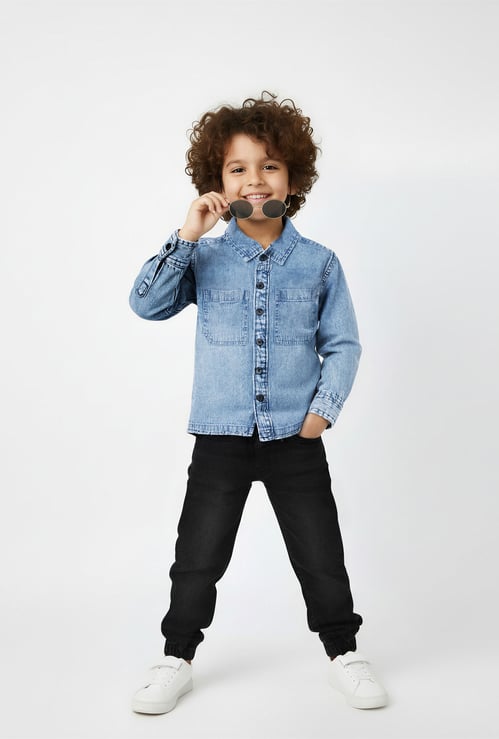 Boys Washed Denim Shirt