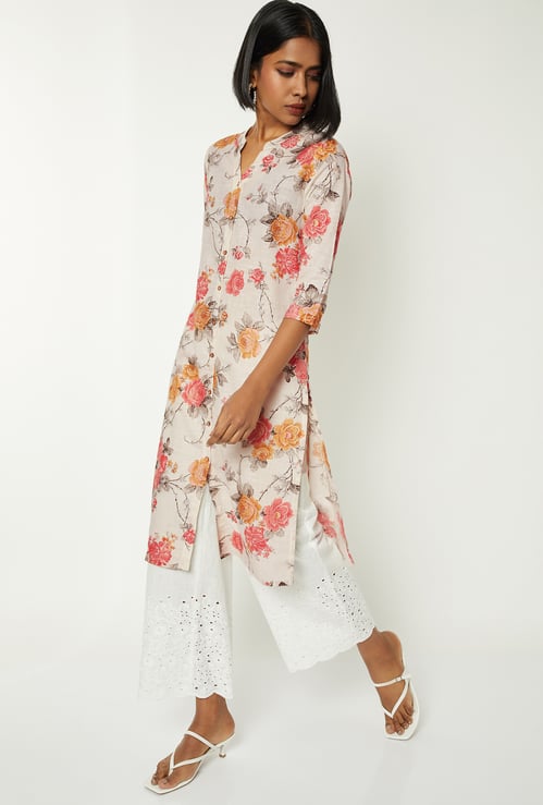 Women Floral Print Staright Kurta