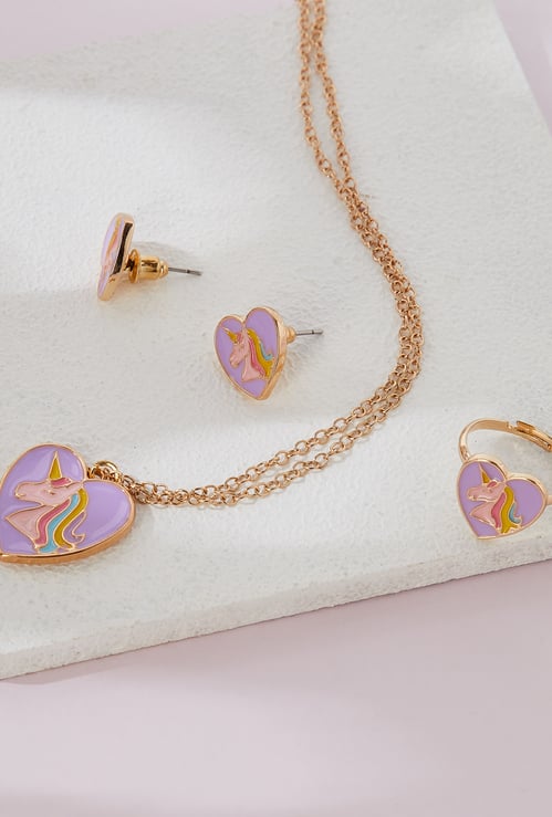 Girls Unicorn Jewellery Set