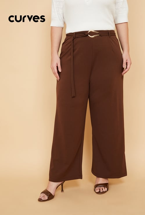 Women Pleated Wide Leg Trousers