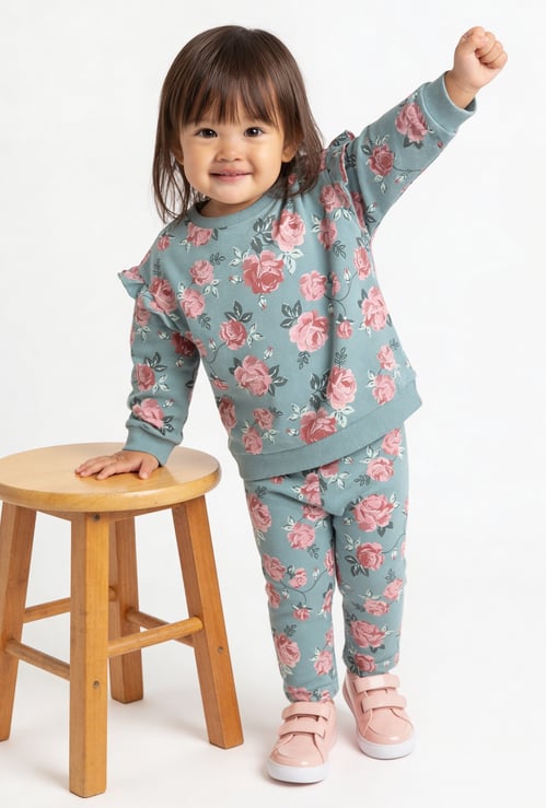 Girls Printed Leggings Set