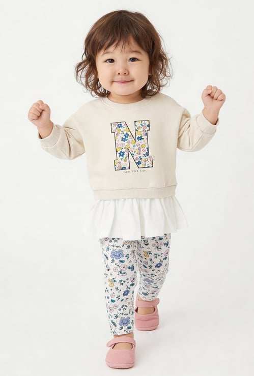 Girls Printed Leggings Set