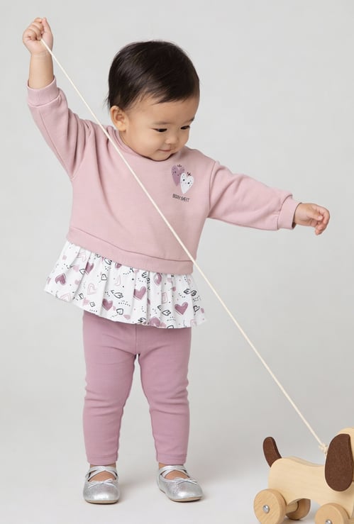 Girls Printed Leggings Set