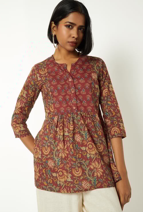 Women Floral Print A-line Kurti