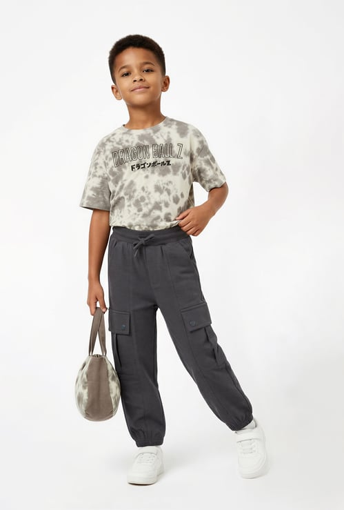 Boys Solid Cargo Joggers