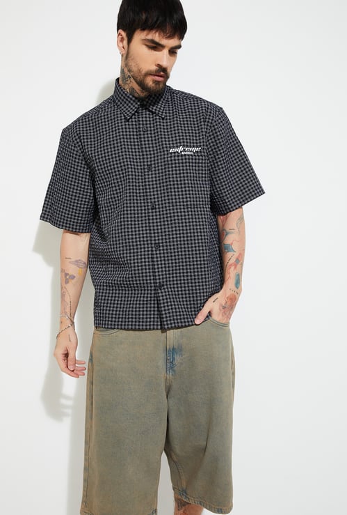 URB_N Men Checked Regular Fit Shirt