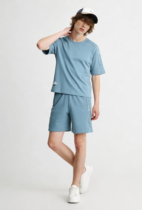 Boys Embossed Shorts Set