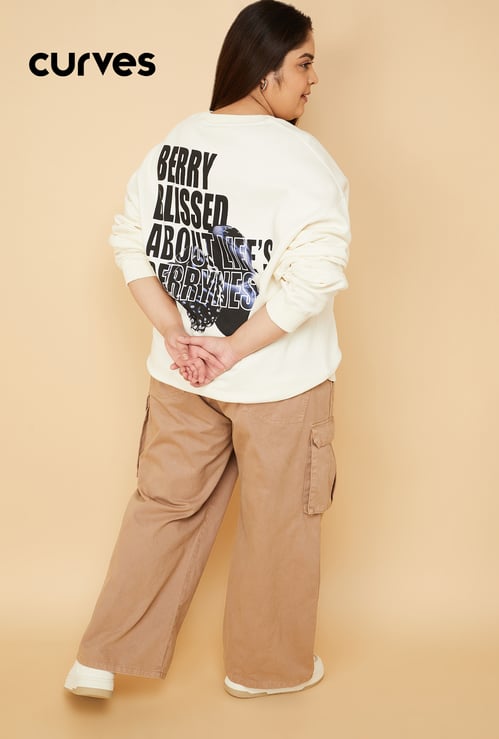 ALAYA F x URB_N Women Printed Oversized Sweatshirt