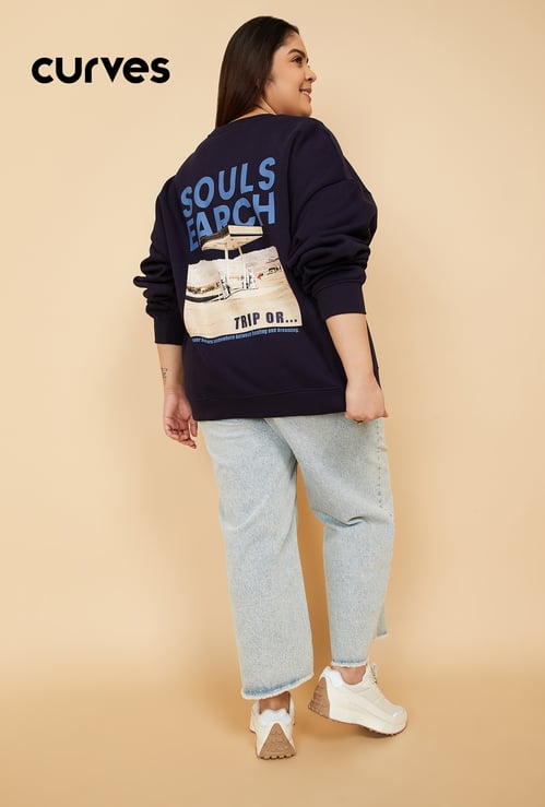 ALAYA F x URB_N Women Printed Oversized Sweatshirt