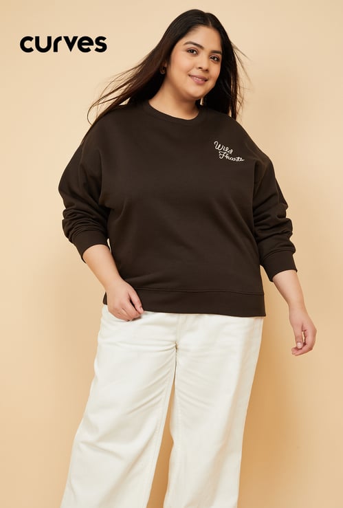 ALAYA F x URB_N Women Printed Oversized Sweatshirt