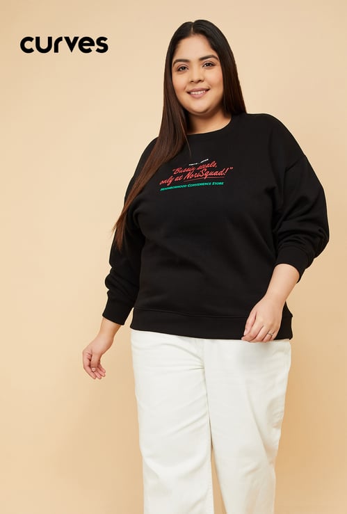 ALAYA F x URB_N Women Printed Oversized Sweatshirt