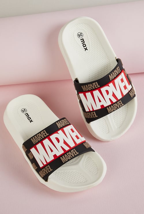 Boys Marvel Applique Sliders