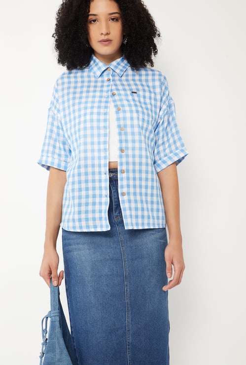 Women Checked Regular Fit Shirt