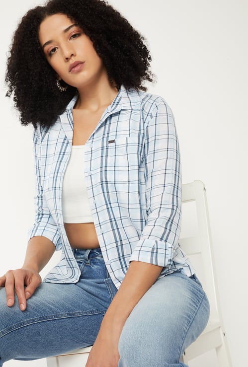 Women Checked Regular Fit Shirt