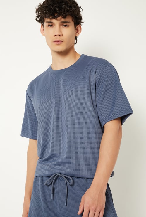 Men Textured Sports T-shirt