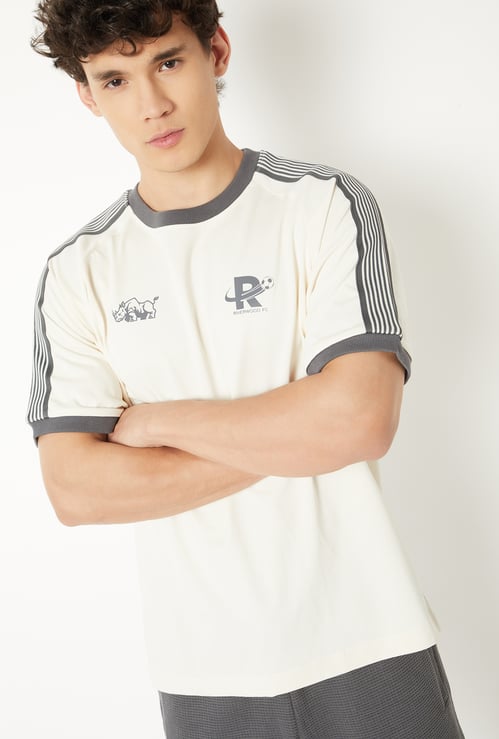 Men Side Stripes Sports T-shirt