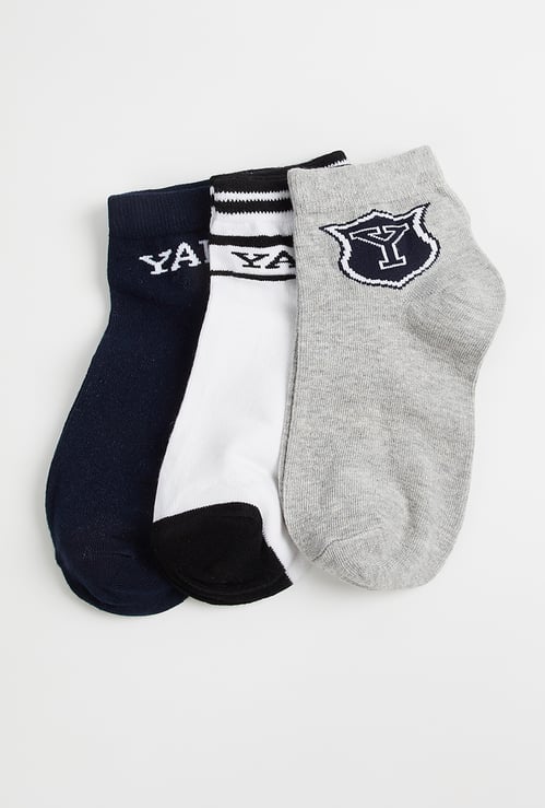 Boys Assorted Ankle-Length Socks - Pack of 3