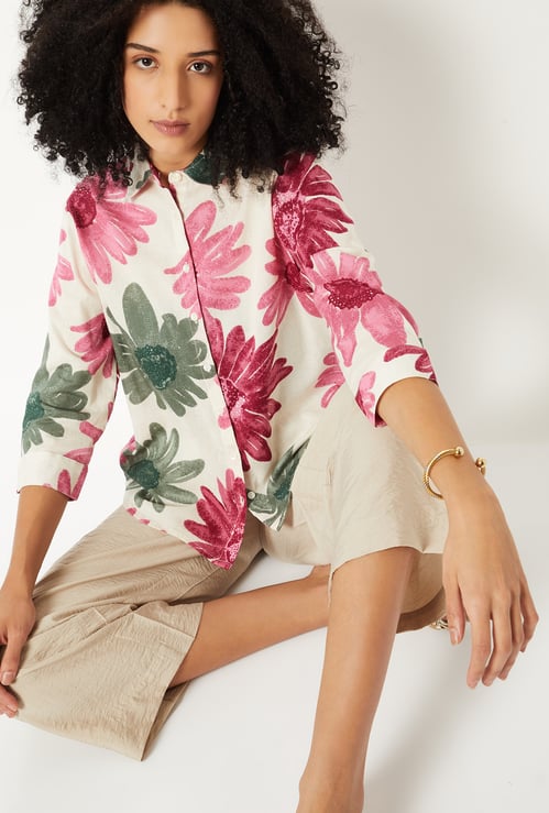 Women Floral Print Tunic