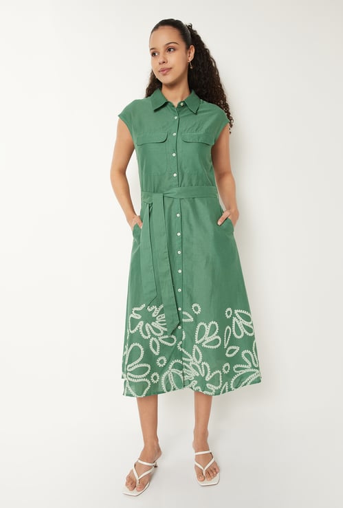 Kalki x Max Women Embroidered Shirt Dress