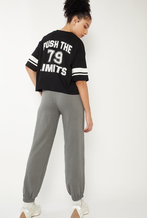 Women Printed Boxy Fit Sports T-shirt