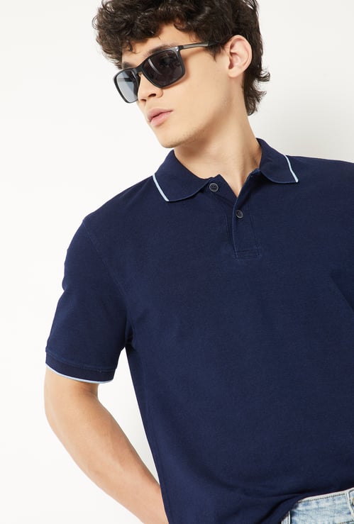 Men Solid Polo T-shirt