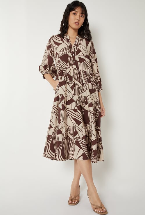 Women Printed Tiered Dress