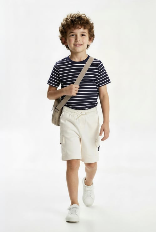 Boys Solid Cargo Shorts