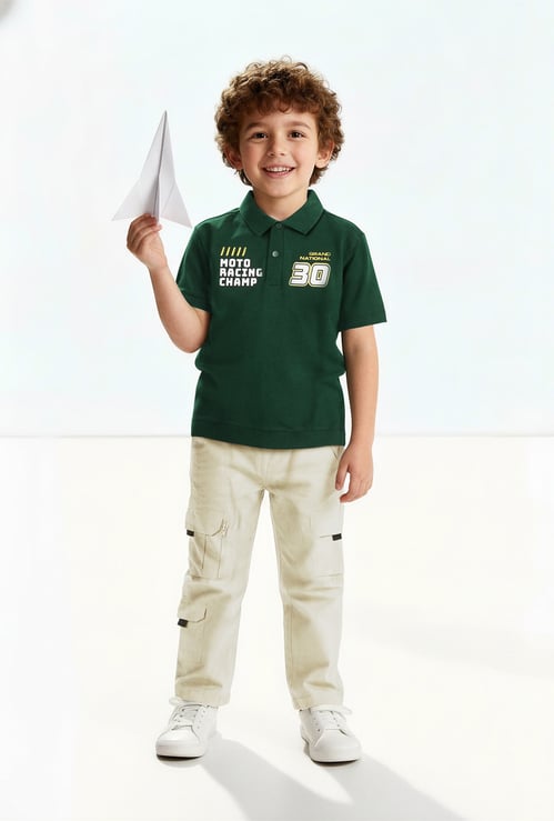 Boys Printed Polo T-shirt