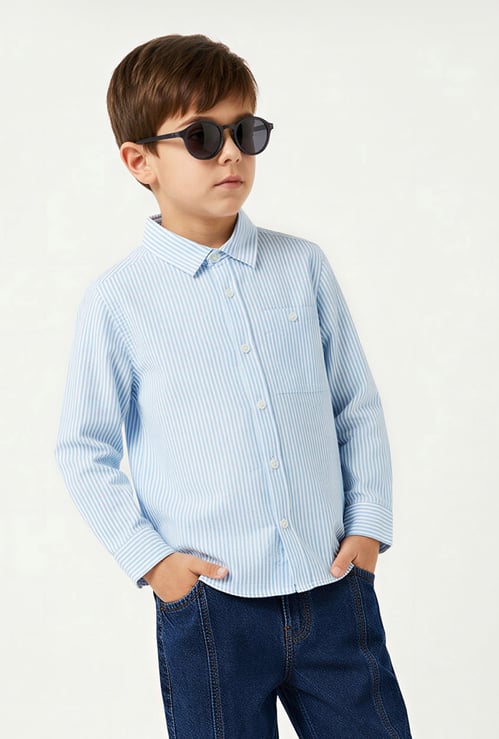 Boys Striped Seersucker Shirt