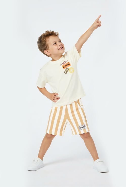Boys Cars Print Shorts Set